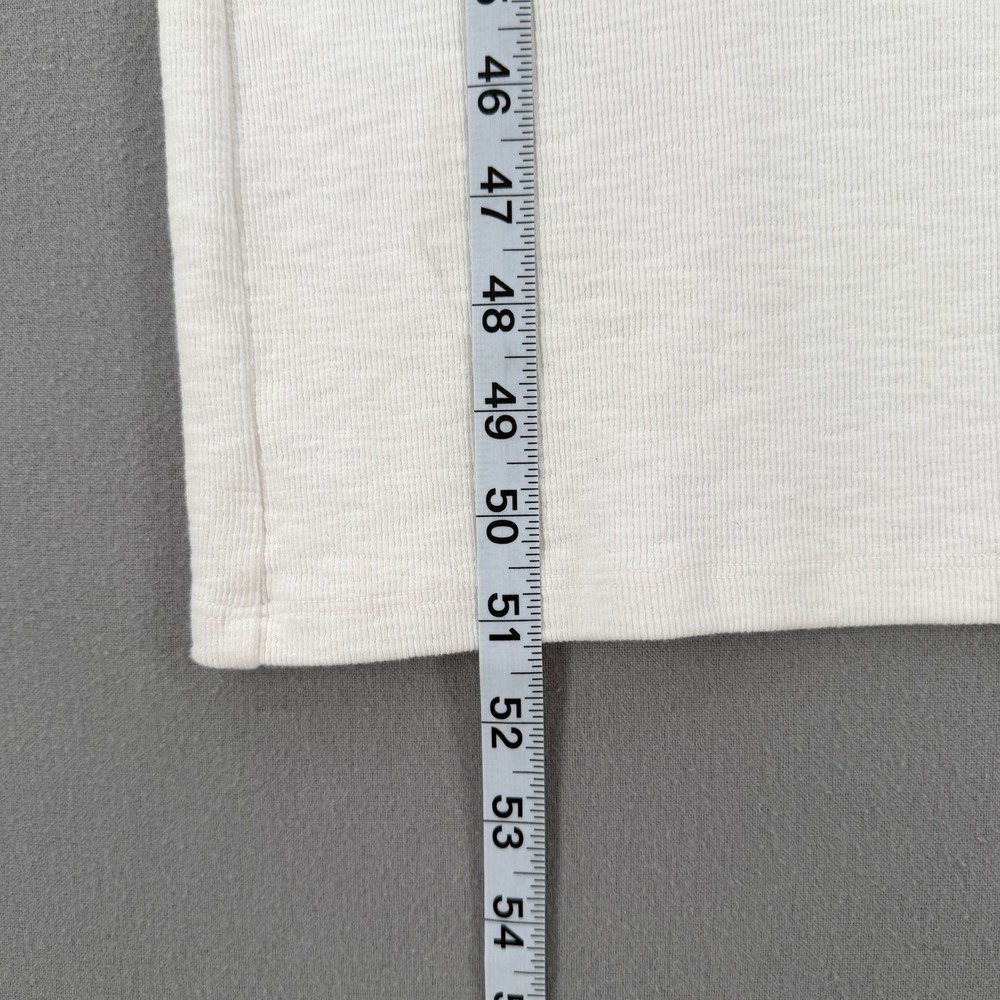 ENZA COSTA Textured Knit Sleeveless Maxi Dress Womens Small Off White Crew neck - Picture 7 of 16